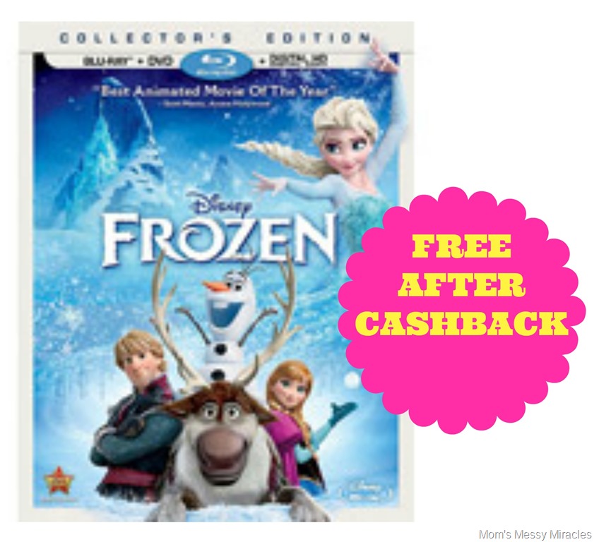 Free Frozen Blu-Ray after CashBack - The Shirley Journey